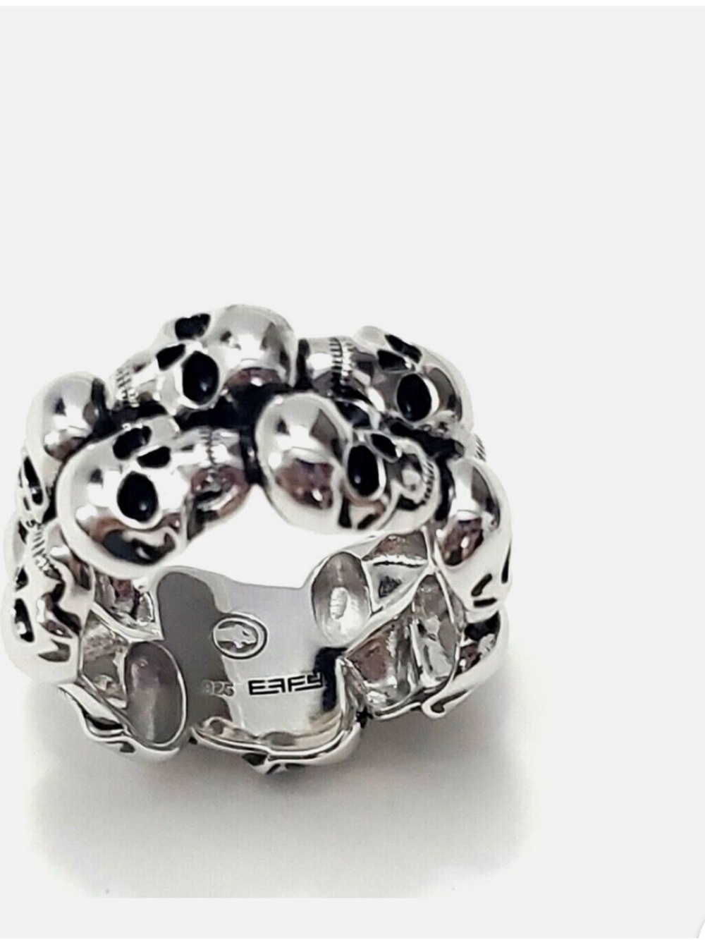 Effy Silver Skull Cluster 2 row eternity